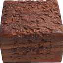 Wooden Decorative Treasure Chest Box (dark brown)