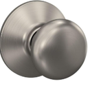 Schlage F10 PLY 619 Plymouth Door Knob, Hall & Closet Passage Lock, Satin Nickel