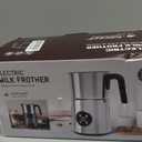 Milk Frother and Steamer, Electric Frother with Detachable Stainless Steel Jug, Hot & Cold Foam Maker for Latte, Cappuccino, Coffee, 4-in-1 Automatic Milk Warmer, 17oz Heat