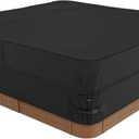 MINC Outdoor Hot Tub Cover 83 x 83 Inch for 82 x 82 or 81 x 81 Square SPA Waterproof and Weatherproof Protectors Heavy Duty 600D Protective Cover Cap