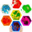 Jumble Comb Hexagon Liquid Motion Sensory Fidget Toys for Kids & Toddlers  Autism Sensory, ADHD Fidgeting, Stress, Focus & Visual Stimulation  Colorful Squishy Toys for Ages 3-8, Classroom & Travel