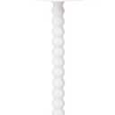 Round Side Table, Small End Table for Small Spaces, Modern Accent Table with Solid Wood Leg, Easy Assembly for Living Room, Bedroom, Corners, and Office (White)