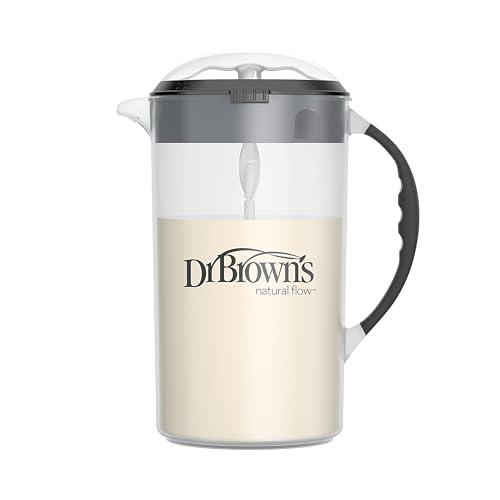 Dr. Brown's Baby Formula Mixing Pitcher with Adjustable Stopper, Locking Lid & No Drip Spout, Black, BPA Free, 36oz, 1 Pack