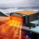 Portable Car Heater & Defroster  12V Heater for Car,200W Fast Heating/Cooling Fan with 360 Rotatable Base Car Heaters for Vehicle,Plug In Windshield Defogger for Car, Truck, SUV & RV