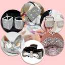 Canvalite 25000Pcs Resin Jelly Rhinestones for Crafting, Clear Flatback Gems, Bedazzling Crystal with 5Pcs 2.5g B7000 Jewelry Glues and Tweezers and Dotting Pen for DIY Crafts Clothing Shoes Nail Art