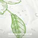 Ksriylm Green Linen Cotton Waterproof Shower Curtain, Farmhouse Gorgeous Floral Shower Curtains for Bathroom Decor, Sage Green Chic Fabric Cloth Flower Leaves Shower Curtain 72" W x 72" L