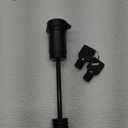 METOWARE Trailer Tongue Coupler Lock 1/4" Dia, 3-1/2" Span, Trailer Hitch Lock for Latch-Type Coupler, Black Trailer Pin Lock for Towing Trailer RV Car Boat Truck (1 Pack)