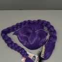 FILMIA Long Purple Braid Wig for Women Fantasy Cosplay Wig with Thick Braided Ponytail Synthetic Heat Resistant Hair for Halloween, Anime, and Costume Events 46"