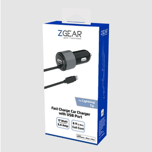 ZGear Fast Charger Car Charger With USB Port
