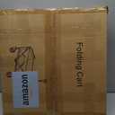 Collapsible Wagon Cart with 5" Removable 360° Swivel Wheels & Handle Adjustable, 220lbs Capacity， Waterproof 600D Oxford Fabric & MDF Base, All-Terrain Portable Utility Cart for Shopping, Garden, Pet