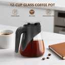Upgraded Glass Coffee Carafe Replacement Parts, 12 Cup Coffee Pot Compatible with Ninja Coffee Maker Models CF090, CF091, CF092, CM300, CM305, CM360, CM400, CFP Series