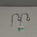 Hion Curtain Holdbacks Silver 2pcs, Curtain Tiebacks Wall Mounted Curtain Hooks Holders for Drapes