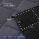 yescool Weighted Blanket for Adults (20 lbs, 60" x 80",Grey& Black) Cooling Heavy Blanket for Sleeping Perfect for 190-210 lbs, Queen Size Breathable Blanket with Premium Glass Bead, Machine Washable