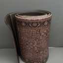 KIMODE Farmhouse Anti Fatigue Kitchen Mat, 17"x59"+17"x29" Vintage Kitchen Rugs, Waterproof Kitchen Floor Mats Non Slip, Comfort Foam Standing Mat for Sink, Laundry, Office, Desk Brown