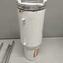 DS 4 Pack 40 oz Sublimation Tumbler with Handle Insulated Large Sublimation Tumblers Bulk with Lids and Straws Stainless Steel Coffee Mugs for DIY Craft Heat Press Print (White)