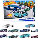 Hot Wheels 10-Pack of Toy Race Cars, Includes 1:64 Scale Corvette, Lamborghini, McLaren & Hot Wheels Originals 