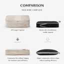 EACHY 6 Set Compression Packing Cubes for Travel & Carry-On, Space-Saving Luggage Organizers & Compression Bags for Clothes & Shoes, Ideal for Vacation & Cruise Essentials (Large, AA-Beige)