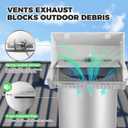 6 inch Galvanized Steel Hooded Dryer Vent Cover with Screen & Damper, White