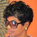 Short Curly Wig Pixie Cut Wig Human Hair Natural Curly Short Human Hair Wigs for Black Women Short Wigs Pixie Wig Glueless Highlight 1b/30 Color