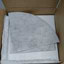 9 Inch Marble Corner Shower Shelf for Bathroom, Shower Room, Both Side Honed Polished, Bathroom Wall Mounted (Carrara White - 2pcs)