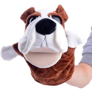 Plush Dog Puppy Open Mouth Hand Puppets Animal Toys Imaginative Pretend Play Storytelling