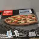 Weber Crafted Glazed Baking Stone Cordierite Pizza Stone with NonStick Glazed Finish for Crisp Crusts, Large