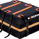 Kingfun Car Rooftop Cargo Carrier  Waterproof 20 Cubic Feet Car Roof Bag Fit All Vehicles with/Without Roof Racks, Includes Anti-Slip Mat, 8 Reinforced Straps & 6 Door Hooks, Luggage Locks