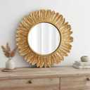 ZOROSY Gold Round Wall Mirror 12 inch - Small Wall Mirror Decorative, Vintage Mirror for Living Room, Entryway, Bedroom,Hallway