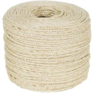 Golberg Twisted Sisal Rope (1/4 Inch x 1000 Feet)
