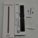 Stylus Pen for Android Tablet, Pom Tip Tablet Pencil for iOS/Android,Rechargeable Active Stylus Pen for iPhone/Samsung/XiaoMi/Huawei/Vivo/Lenovo/Pixel and Other Android Smartphones and Tablets-Black