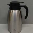 Cresimo Thermal Coffee Carafe 68oz / 2L - 12 Hours Hot Beverage Dispenser, Insulated Stainless Steel Carafe for Liquids, Coffee Carafes For Keeping Hot Water Dispenser for Parties - Large Tea Flask (Silver)