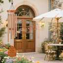 Bible Verse Wind Chimes for Outside, Christian Gifts for Women Men Religious Metal Windchimes Outdoors, Floral Cross Design Home Garden Patio Yard Decor