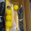 Pickleball Set Net with 4 Paddles, 6FT/11FT/22FT Portable 3-in-1 Pickle Ball Net with Carry Bag, Pickleballs, Designed for All Weather Conditions