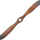 Deco 79 Traditional Wooden Airplane Propeller Decor, 5" H x 48" L, Polished Brown Finish, Model:92671