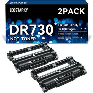 Compatible DR730 Drum Unit (NOT Toner) Replacement for Brother DR730 DR 730 for MFC-L2710DW MFC-L2750DW HL-L2350DW HL-L2395DW HL-L2370DW HL-L2390DW HL-L2379DW DCP-L2550DW Printer (2 Drum)