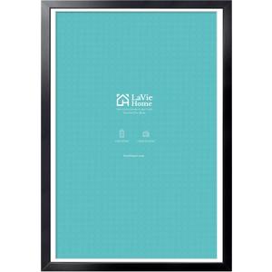 LaVie Home 30 x 42 Poster Frame Black, Display Pictures 27x40 with Mat or 30x42 Without Mat, Stable and Sturdy Picture Frame and Polished Plexiglass, Horizontal and Vertical Format of The Wall, 1 Pack