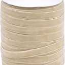 Pandahall 50 Yards Velvet Ribbon 3/8Inch Wide Single Face Velvet Ribbon Roll with Spool for Gift Wrapping Decoration Party Wedding Arts Crafts (Dark Khaki)