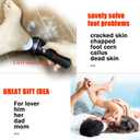 Electric Foot Callus Remover- Long Service Time, Rechargeable Electronic Foot File- Ideal Gift, Professional Pedicure Tools, Waterproof Foot Scrubber, Pedicure Kit Feet Care for Dead Skin (Black)