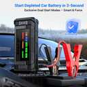 AVAPOW 8000A Battery Jumper Starter Portable with 4 HD Display PD 30W Dual-Way Fast Charging, 12V Car Starter Jump Box & Battery Booster for All Gas & Up to All Diesel Engines