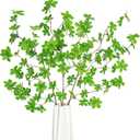 Floweroyal 3pcs Artificial Greenery Stems 43.3" Faux Branches for Vase Filler Fake Green Plants for Home Office Party Wedding Decoration