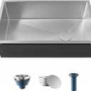 30 Inch Undermount Kitchen Sink 18 Gauge 304 Stainless Steel Single Bowl Sinks Handmade Modern Sink for Kitchen with Drain Assembly, 30"x18"x9"
