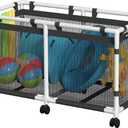 Pool Storage Bin, 90 Gallons, Holder for Noodles, Toys, Floats, Towels, Mesh Organizer for Swimming Equipments, Mini Plus Style