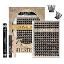 JMS&JMS Lash Clusters Kit Lash Extension Kit with Lash Bond and Seal Eyelash Applictor Lash Remover Eyelash Brush Lash Extension Kit for Beginner (MISS BELLA-8-18mix)