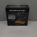 OVENTE Electric Sandwich Maker with Non-Stick Plates, Indicator Lights, Cool Touch Handle, Easy to Clean and Store, Perfect for Cooking Breakfast, Grilled Cheese, Tuna Melts and Snacks, Black GPS401B