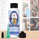 Craft Glue & Precision Tips, Craft Glue Bottles with Fine Tip, Quick Dry Clear, Strong Tacky Glues, Fabric Adhesive Permanent for Paper Crafting Scrapbooking/Etc (200ML)