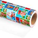 2 x Vnaaem Funny Christmas Wrapping Paper Roll - Xmas Santa Claus, Reindeer, Nutcracker, Snowman Design Gift Wrap for Holiday Party Celebration, DIY Craft - 17 In X 20 Ft(Total 28.5sq.ft)
