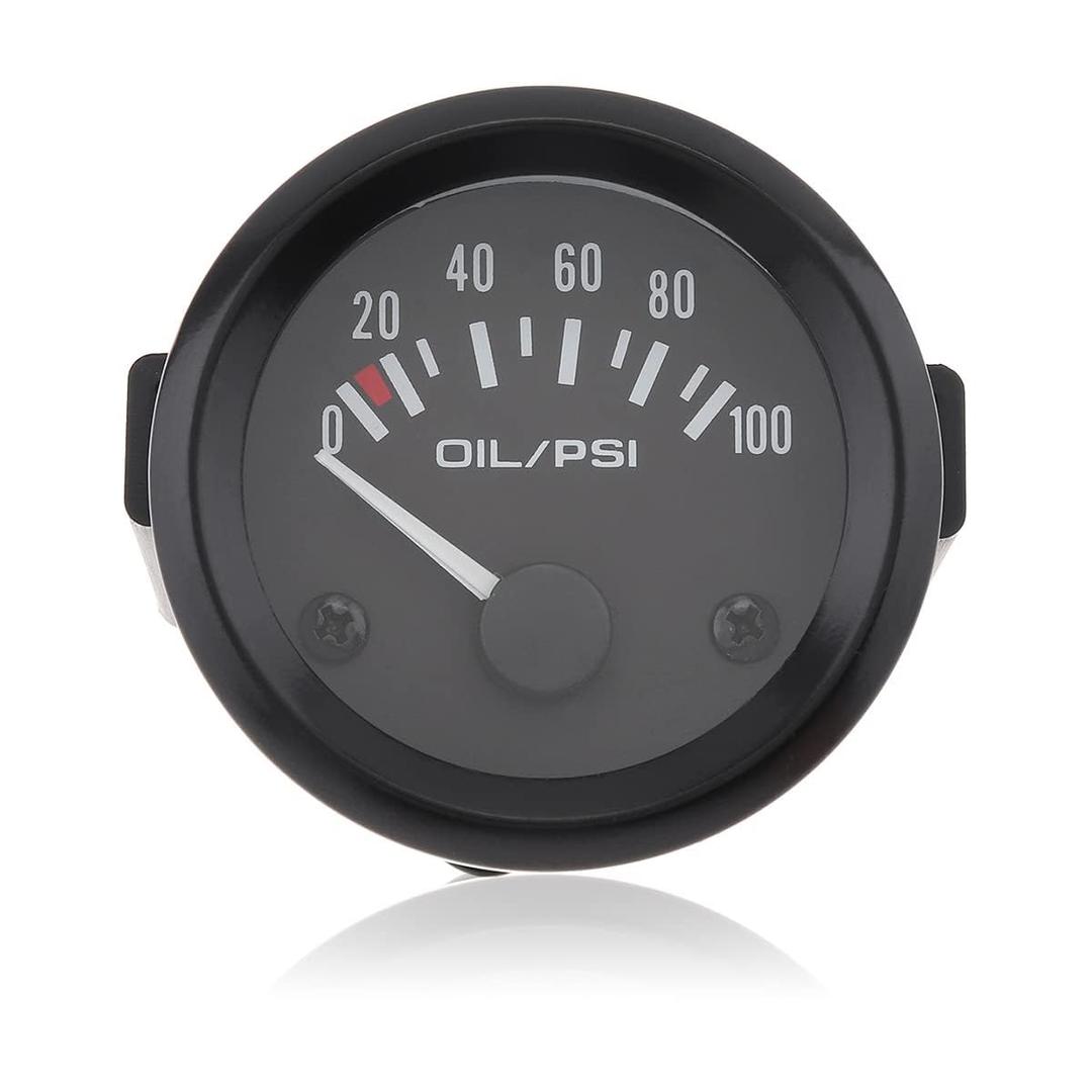 Oil Pressure Gauge Kit, 2" 52MM 12V 0~100PSI Universal Colorful LED Digital Oil Press Pressure PSI Gauge with Oil Pressure Sensor