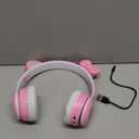 Hello Kitty Wireless Bluetooth Light-Up Headphones with Built-in Microphone, Foldable Design, Adjustable Headband, 8 Hours Playtime, LED Kitty Earcups, for Kids & Adults (Pink)