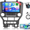 8Core 4+64G Car Stereo for Ford Mustang 2015-2020 Wireless Carplay Android Auto,9" 1280*720P IPS Touch Screen Radio,Android13/GPS/WiFi/32EQ DSP/59UI/Bluetooth5.0/SWC/Backup Camera(Adapts to 3 Buttons)