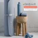 Lindywell 26 oz Double Wall Insulated Water Bottle - Stainless Steel Water Bottles for Office and Travel - Leak Proof Pilates, Yoga, and Gym Bottle, Sky Blue